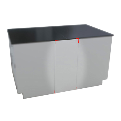 Panel de puesto de trabajo para laboratorio (panel central)