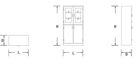 Gabinete de almacenamiento autosoportado