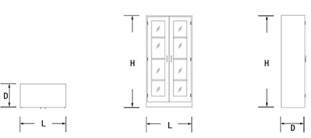 Gabinete de almacenamiento autosoportado