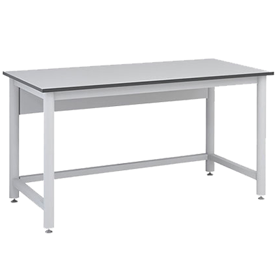 Mesa para laboratorio con bastidor tipo H (con piernas redondeadas)