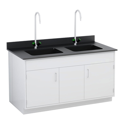 Fregadero de laboratorio (con dos piletas)