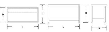 Mesa para laboratorio con revestimiento de epoxi (resistente a altas temperaturas)