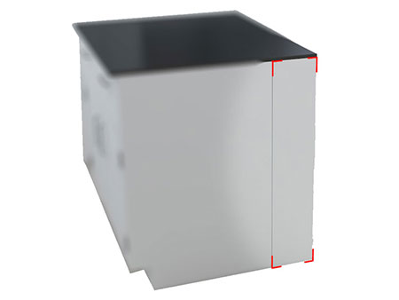 Panel de puesto de trabajo para laboratorio (panel lateral)