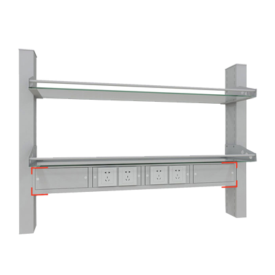  Canal de tensión para estantes rack de reactivos (cara simple) 