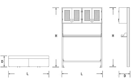 Estantería (cara simple)