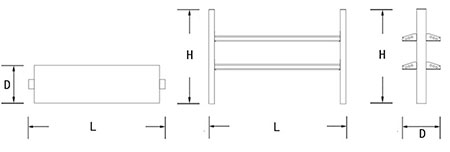 Estante rack (doble cara)